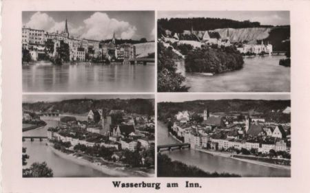 Wasserburg am Inn - 4 Teilbilder - ca. 1960 Wasserburg am Inn - 4 Teilbilder - ca. 1960