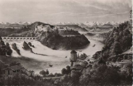 Schweiz - Rheinfall - bei Schaffhausen - ca. 1960 Schweiz - Rheinfall - bei Schaffhausen - ca. 1960