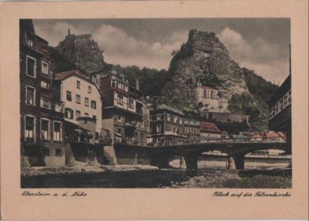 Oberstein - Blick auf Felsenkirche - ca. 1940 Oberstein - Blick auf Felsenkirche - ca. 1940