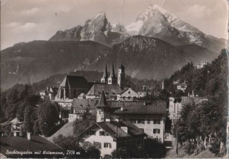 Berchtesgaden - mit Watzmann - ca. 1965 Berchtesgaden - mit Watzmann - ca. 1965