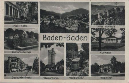 Baden-Baden - u.a. Stadtansicht - 1935 Baden-Baden - u.a. Stadtansicht - 1935