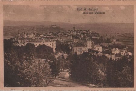 Bad Wildungen - Blick vom Waldhaus - ca. 1935 Bad Wildungen - Blick vom Waldhaus - ca. 1935