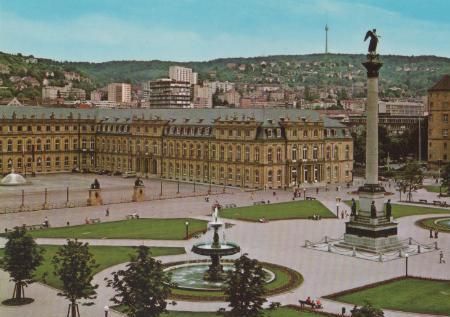 Stuttgart - Schloßplatz und Fernsehturm - ca. 1995 Stuttgart - Schloßplatz und Fernsehturm - ca. 1995