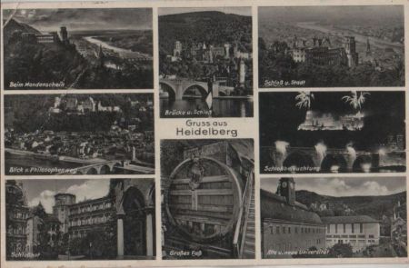 Heidelberg - u.a. beim Mondschein - 1935 Heidelberg - u.a. beim Mondschein - 1935