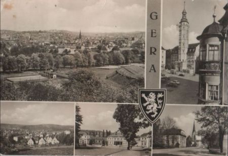 Gera - mit 5 Bildern - ca. 1965 Gera - mit 5 Bildern - ca. 1965