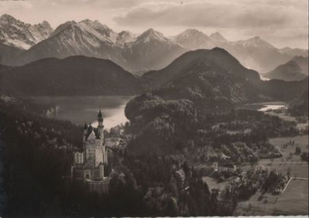 Schwangau Neuschwanstein - gegen Alpsee - ca. 1960 Schwangau Neuschwanstein - gegen Alpsee - ca. 1960