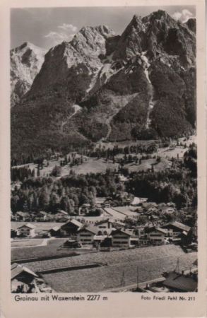 Grainau - mit Waxenstein - ca. 1960 Grainau - mit Waxenstein - ca. 1960