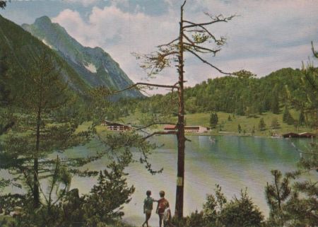 Mittenwald - Lautersee mit Wetterstein - ca. 1970 Mittenwald - Lautersee mit Wetterstein - ca. 1970