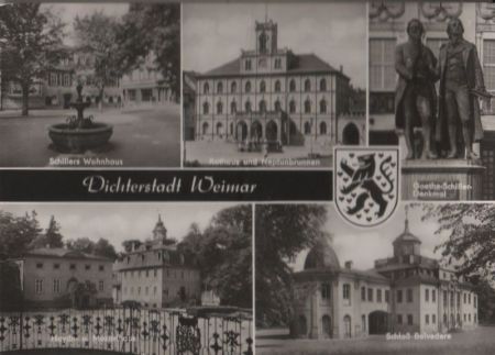 Weimar - u.a. Goethe-Schiller-Denkmal - 1967 Weimar - u.a. Goethe-Schiller-Denkmal - 1967