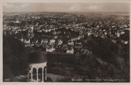 Wiesbaden - Panorama vom Neroberg gesehen - 1934 Wiesbaden - Panorama vom Neroberg gesehen - 1934