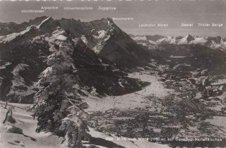 Garmisch-Partenkirchen - Blick vom Wank - 1957 Garmisch-Partenkirchen - Blick vom Wank - 1957