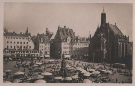Nürnberg - Hauptmarkt - ca. 1950 Nürnberg - Hauptmarkt - ca. 1950