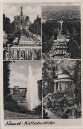 Kassel-Wilhelmshöhe - u.a. Herkules mit Arkaden - 1959 Kassel-Wilhelmshöhe - u.a. Herkules mit Arkaden - 1959