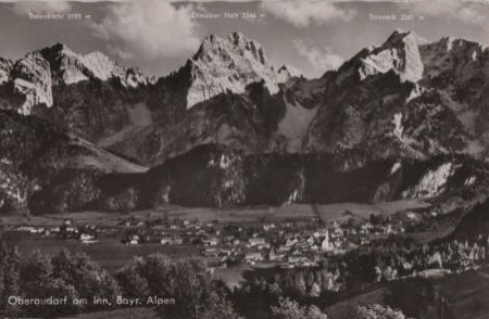 Oberaudorf - Blick vom Berggasthof Hocheck - 1956 Oberaudorf - Blick vom Berggasthof Hocheck - 1956
