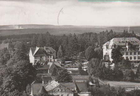Friedrichsbrunn - Blick zum Sanatorium Ernst Thälmann - 1973 Friedrichsbrunn - Blick zum Sanatorium Ernst Thälmann - 1973