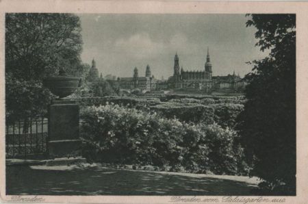 Dresden - vom Palaisgarten aus - 1925 Dresden - vom Palaisgarten aus - 1925