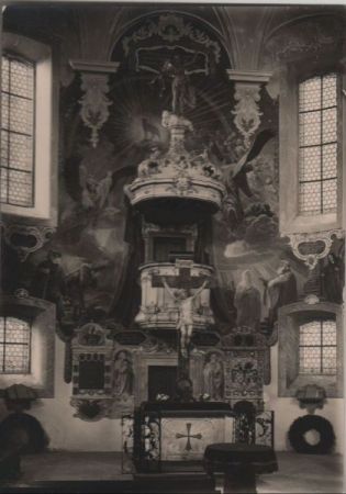 Alfdorf - Kirche, innen - ca. 1950 Alfdorf - Kirche, innen - ca. 1950