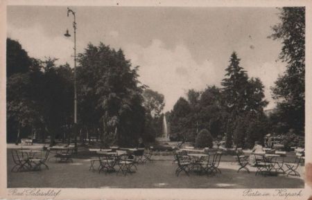 Bad Salzschlirf - Partie im Kurpark - ca. 1955 Bad Salzschlirf - Partie im Kurpark - ca. 1955