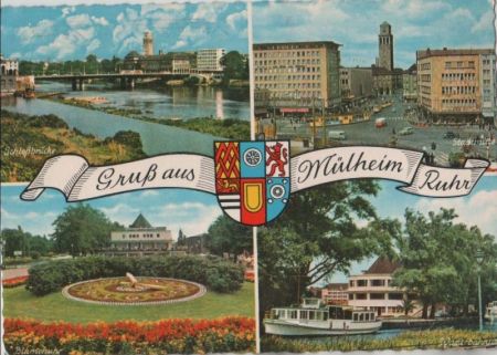 Mülheim, Ruhr - u.a. Blumenuhr - 1964 Mülheim, Ruhr - u.a. Blumenuhr - 1964