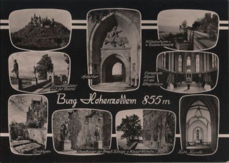 Burg Hohenzollern bei Bisingen - u.a. Standbilder Preußische Könige - 1964 Burg Hohenzollern bei Bisingen - u.a. Standbilder Preußische Könige - 1964