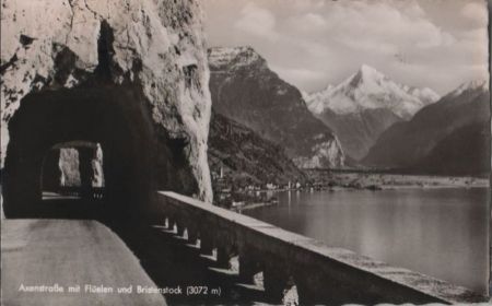Schweiz - Axenstraße - mit Flüelen und Bristenstock - ca. 1960 Schweiz - Axenstraße - mit Flüelen und Bristenstock - ca. 1960