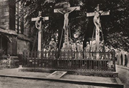Xanten - Viktorsdom, Kreuzigungsgruppe - ca. 1955 Xanten - Viktorsdom, Kreuzigungsgruppe - ca. 1955