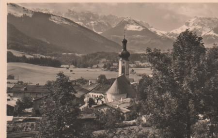 Reit im Winkl mit Kaisergebirge - ca. 1950 Reit im Winkl mit Kaisergebirge - ca. 1950