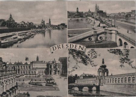 Dresden - 4 Teilbilder - 1962 Dresden - 4 Teilbilder - 1962