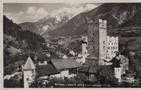 Österreich - Landeck - Schloss mit Parseiergruppe - 1932 Österreich - Landeck - Schloss mit Parseiergruppe - 1932