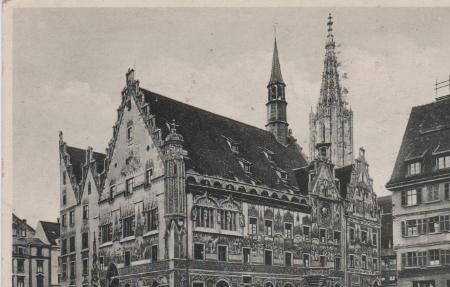 Ulm mit Rathaus - ca. 1935 Ulm mit Rathaus - ca. 1935