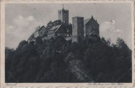 Eisenach - die Wartburg von Süd-West - 1928 Eisenach - die Wartburg von Süd-West - 1928