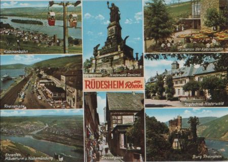 Rüdesheim - u.a. Talstation der Kabinenbahn - 1969 Rüdesheim - u.a. Talstation der Kabinenbahn - 1969