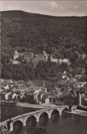 Heidelberg - Blick vom Philosophenweg - 1959 Heidelberg - Blick vom Philosophenweg - 1959