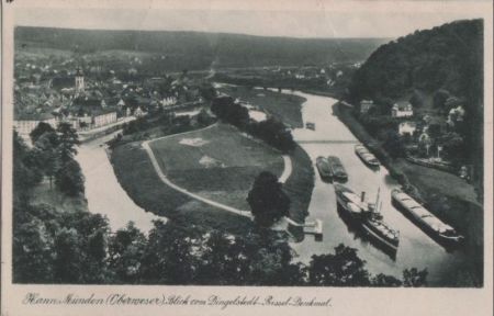 Hann. Münden - Blick vom Dingelstedt-Pressel-Denkmal - 1936 Hann. Münden - Blick vom Dingelstedt-Pressel-Denkmal - 1936