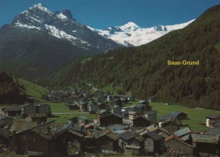 Schweiz - Saas-Grund - mit Mittaghorn - 1999 Schweiz - Saas-Grund - mit Mittaghorn - 1999