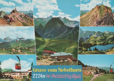 Nebelhorn - u.a. Sessellift - ca. 1980 Nebelhorn - u.a. Sessellift - ca. 1980