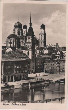 Passau - Rathaus und Dom - 1937 Passau - Rathaus und Dom - 1937