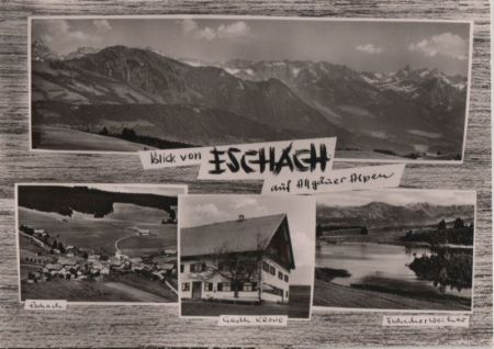 Eschach (OT von Buchenberg) - mit Eschacher Weiher - ca. 1965 Eschach (OT von Buchenberg) - mit Eschacher Weiher - ca. 1965
