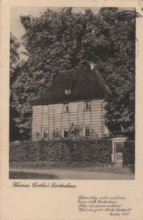 Weimar - Goethes Gartenhaus - 1933 Weimar - Goethes Gartenhaus - 1933
