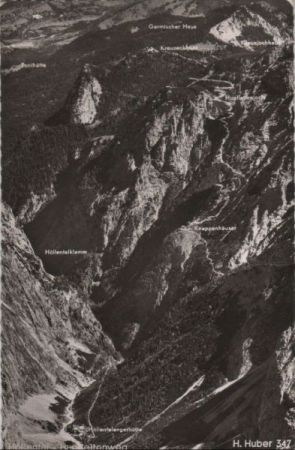 Höllental (Wetterstein) - Hupfleitenweg - 1957 Höllental (Wetterstein) - Hupfleitenweg - 1957