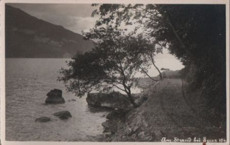 Schweiz - Spiez - Am Strand - ca. 1940 Schweiz - Spiez - Am Strand - ca. 1940