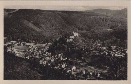 Schwarzburg - Blick vom Trippstein - 1954 Schwarzburg - Blick vom Trippstein - 1954