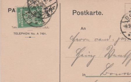 Bonn - gelaufen 1924 - 1924 Bonn - gelaufen 1924 - 1924