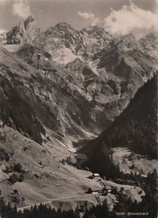 Oberstdorf-Einödsbach - mit Mädelegabelgruppe - ca. 1965 Oberstdorf-Einödsbach - mit Mädelegabelgruppe - ca. 1965
