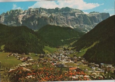 Italien - Wolkenstein - Selva - gegen den Sellastock - ca. 1975 Italien - Wolkenstein - Selva - gegen den Sellastock - ca. 1975