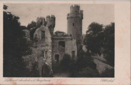 Auerbach (OT von Bensheim) - Schlosshof - ca. 1950 Auerbach (OT von Bensheim) - Schlosshof - ca. 1950