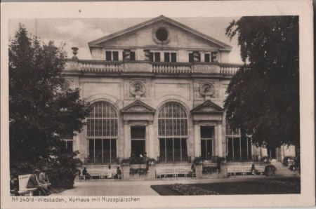Wiesbaden - Kurhaus mit Nizzaplätzchen - ca. 1955 Wiesbaden - Kurhaus mit Nizzaplätzchen - ca. 1955
