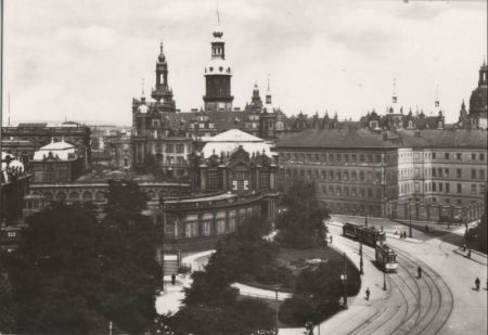 Dresden - Sophienstraße mit Zwinger - 1984 Dresden - Sophienstraße mit Zwinger - 1984