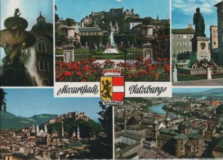 Österreich - Salzburg - u.a. Mozartdenkmal - ca. 1975 Österreich - Salzburg - u.a. Mozartdenkmal - ca. 1975