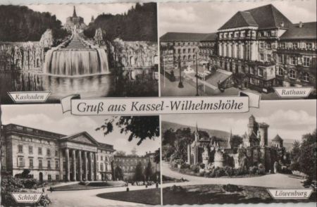 Kassel-Wilhelmshöhe - u.a. Schloß - ca. 1955 Kassel-Wilhelmshöhe - u.a. Schloß - ca. 1955